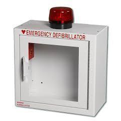Compact AED Wall Cabinet, Surface Mount, Alarm & Strobe | 147SM-14R - CarePoint Resources LLC