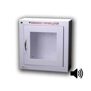Small AED Wall Cabinet, Semi-Recessed, Alarmed | 145SR3-1 - CarePoint Resources LLC